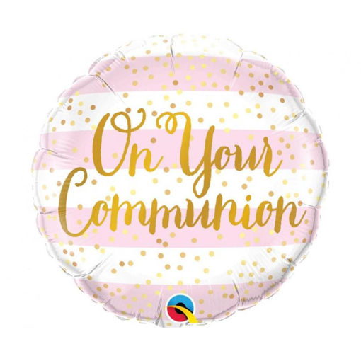 Picture of ON YOUR COMMUNION PINK FOIL BALLOON 18 INCH